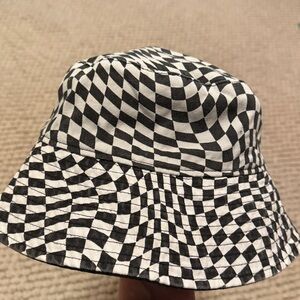 Checkered Black and White Bucket Hat wild fable